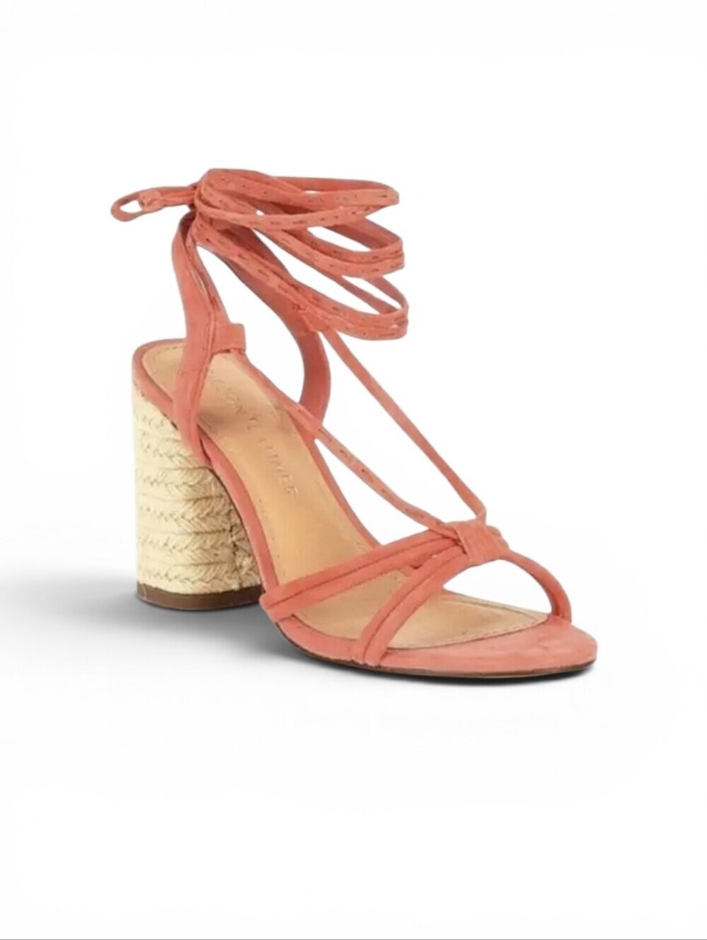 Gibson Latimer Coral Leather Rope Espadrille Heels Size 9